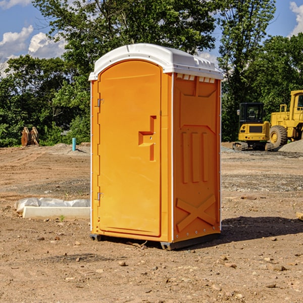 how often are the porta potties cleaned and serviced during a rental period in Thornton